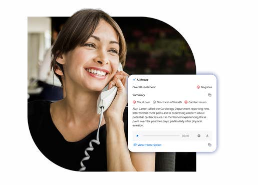 Sentiment and topic breakdown in an AI Call Recap